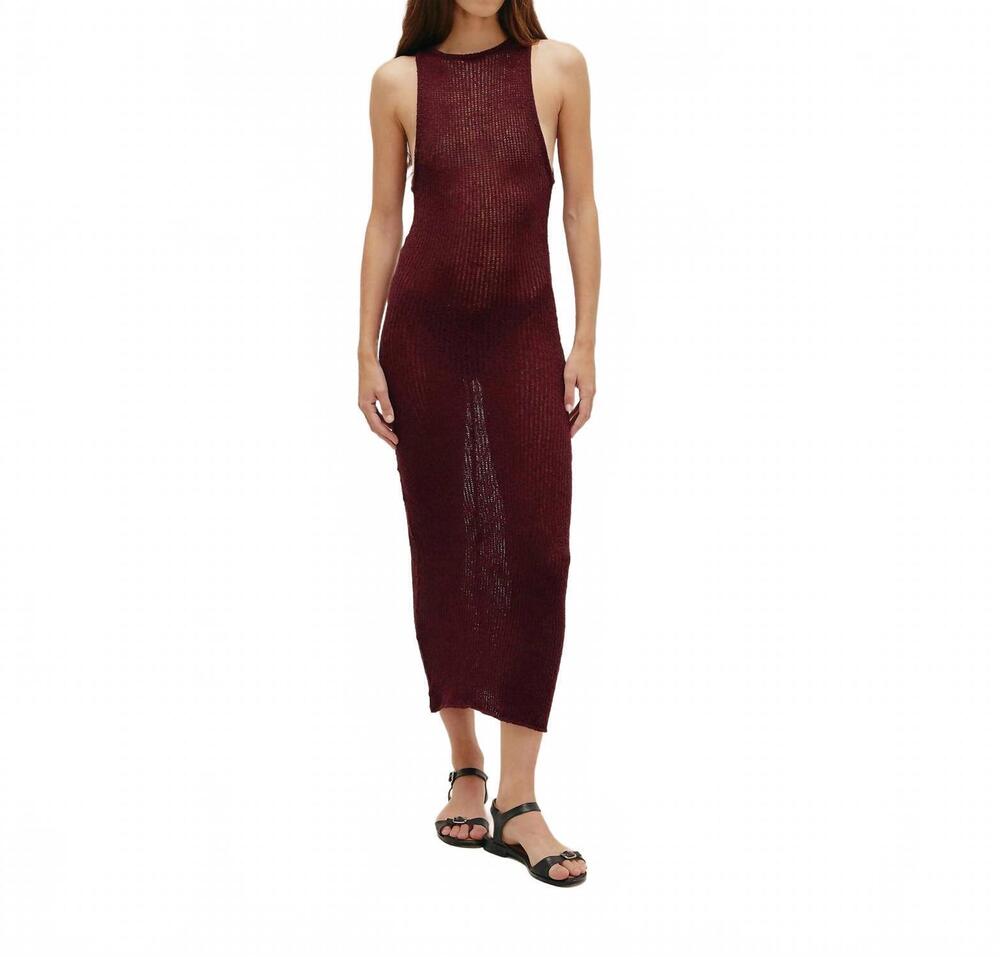 NEW HAIGHT pia knit midi dress in marsala